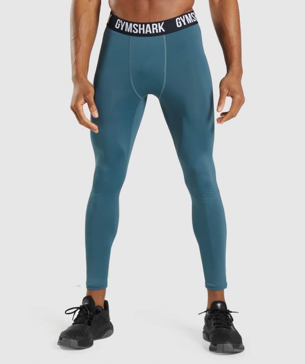 Panske Legíny Gymshark Element Baselayer Tyrkysové | NB9635018